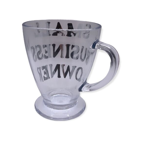 NWT Wool + Pepper Co. Small Business Owner Glass Coffee Mug - Picture 5 of 5